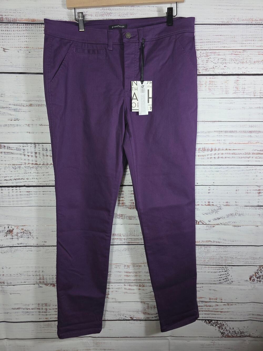 Hawthorne Women's Purple Slim Ankle Pants Size 16 NWT